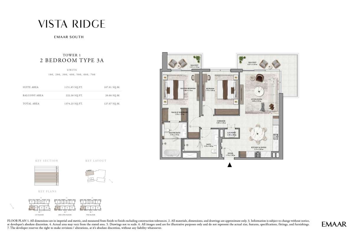 1st To 7th Floor (Type 3A, Unit 106-706) - Tower 1
